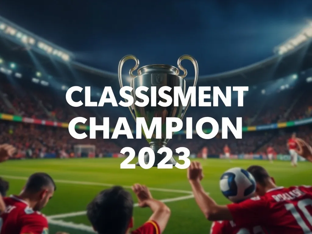 Classement Ligue de Champion : classement Ligue de Champion européen 2023