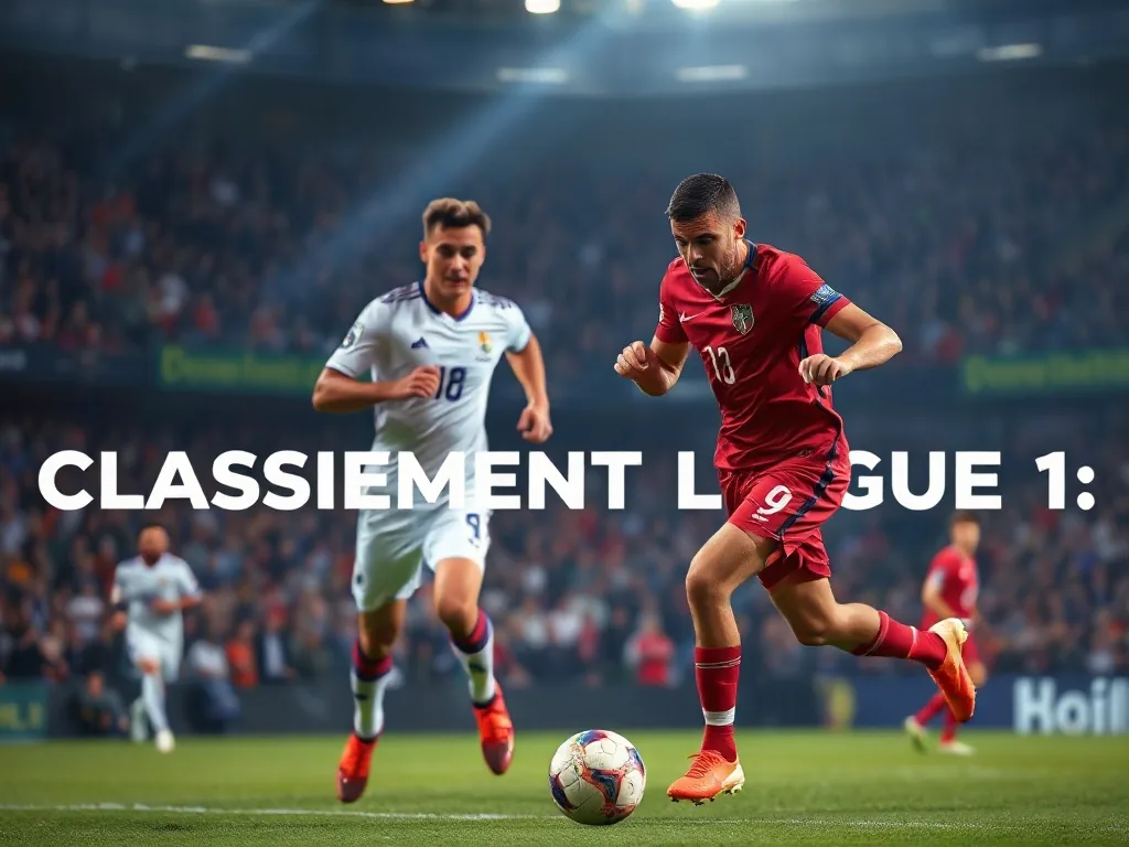 Classement Ligue 1 Resultat : classement Ligue 1 résultat live et analyses